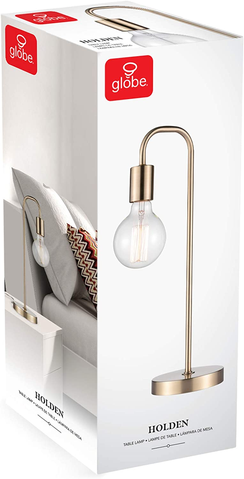 67433 Holden 18" Table Lamp, Matte Brass, Modern, Night Stand, Bedroom Décor, Living Room, Bedside Light