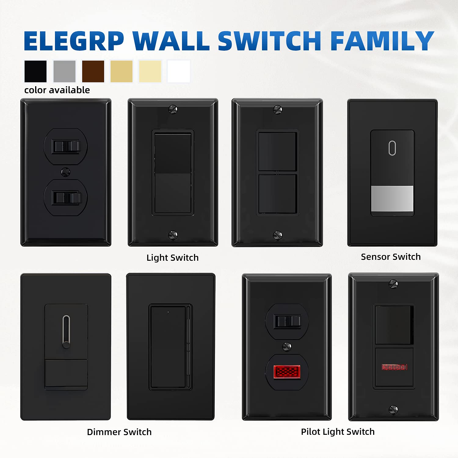 Sleek Glossy Black Decorator Double Rocker Light Switch - 15A 120V with Wall Plate Included - Perfect for Modern Homes